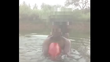 Naked Indian Village Aunty Bathing Outdoors With Shakshi